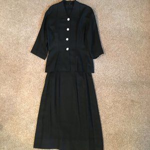 Women's Handmade Linen Suit 1950s